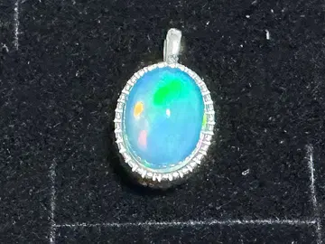 실버 오팔 목걸이 탑