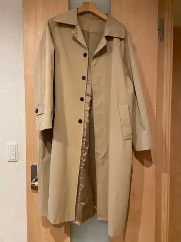 베이지 롱 코트 스텐카라 코트