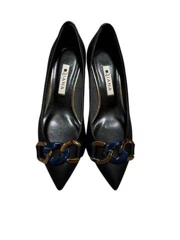 DIANA 블랙 스틸레토 펌프스