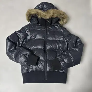 타미걸 후드 부착 다운 자켓 네이비 S 사이즈