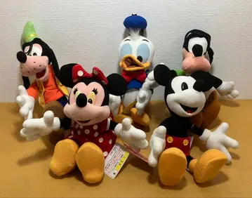 봉제 인형 미키마우스 미니 마우스 도널드 덕 구피 x 2