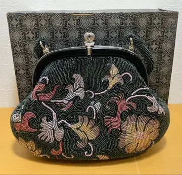 [ 일본 의류 가방 ] 비즈 백 꽃무늬 핸드백 일본 의류 빈티지