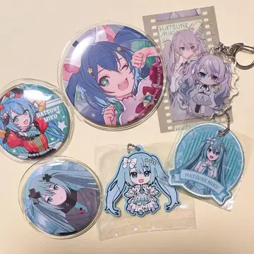 프로세카 하츠네 미쿠 미쿠 캔뱃지 아크릴 키링 카드