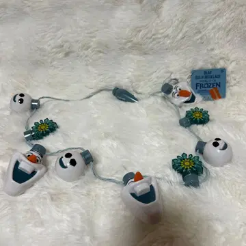 홍콩 디즈니 올라프 빛나는 완구 라이트 목걸이 택 포함 새상품