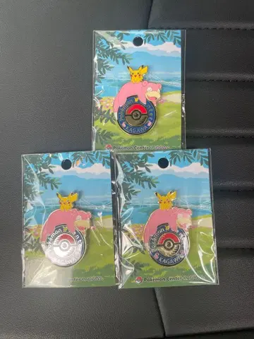 포켓몬 피카츄 야돈 핀 배지 3개 세트