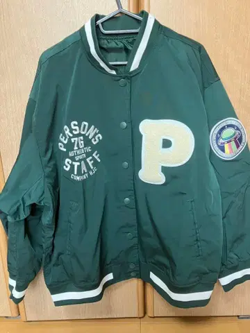 Person's 바시티 자켓 다크 그린 3L