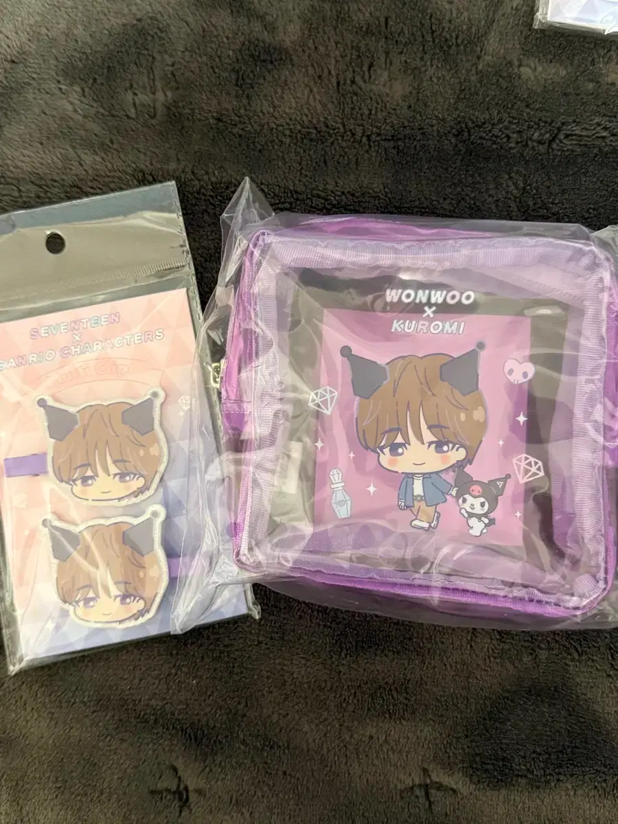 Seventeen Sanrio collaboration wonwoo hairpin & pouch