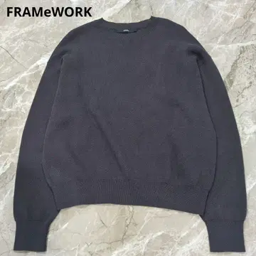 프레임워크 코튼 접결 CN 니트 그레이