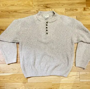 90s USA Eddie Bauer 헨리넥 스웨터 코튼 니트