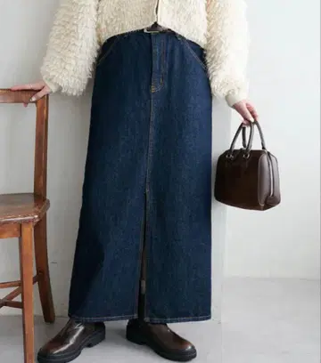 US 코튼 데님 내로우 스커트 DISCOAT M 사이즈
