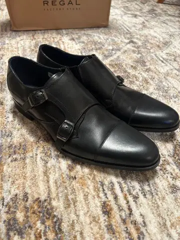 REGAL 더블 몽크 스트랩 블랙