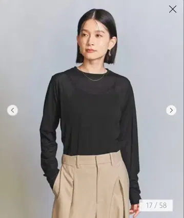 [ 새상품급 ] 코튼 나일론 천축 시어 크루넥 T셔츠