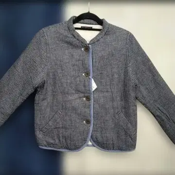 에스닉 택 포함 새상품 면100% 체크 무늬 안감 자켓