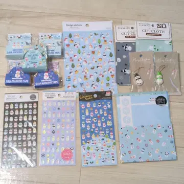 SnowMan 눈사람 디자인 문구 세트