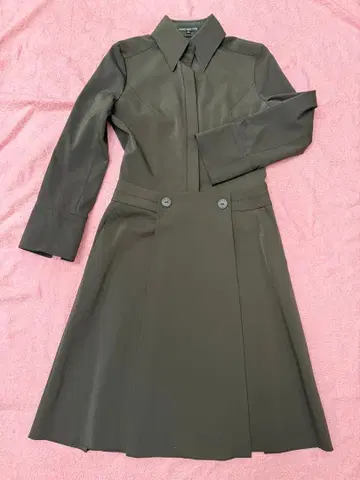 FOXEY NEW YORK 폭시 40 사이즈 긴팔 원피스, 다크 브라운