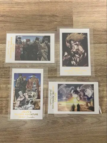 죠죠 캐릭터 초상화 금박 4종 세트