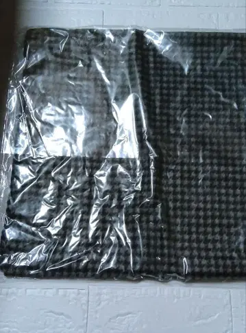 미사용 캐시미어 스톨 하운드투스 체크 패턴