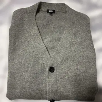 유니클로 라무 V넥 가디건 4XL 그레이
