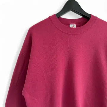 90s 빈티지 저지 USA제 무지 맨투맨 버건디 D3