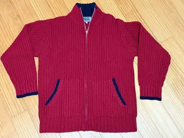 TAKEO KIKUCHI(다케오 키쿠치) 프론트 오픈 지퍼 니트 자켓