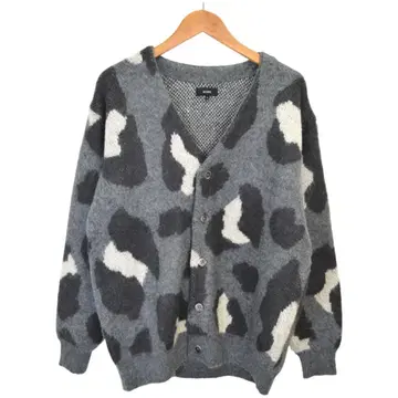 빔즈 BEAMS 7게이지 자카드 샤기 가디건