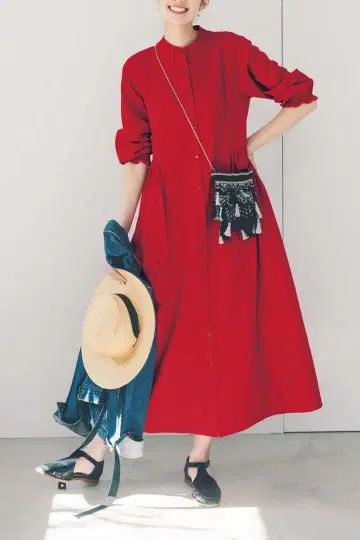 코토립 M 사이즈 레드 원피스