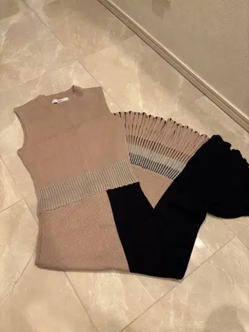 eimy istoire 슬리브리스 니트 원피스 F