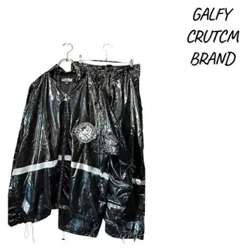 GALFY CRUTCM 블랙 나일론 자켓 팬츠 세트