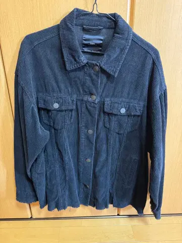 ZARA 코듀로이 자켓 블랙