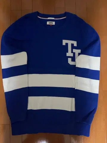 TOMMY JEANS 파랑 스트라이프 스웨터 L