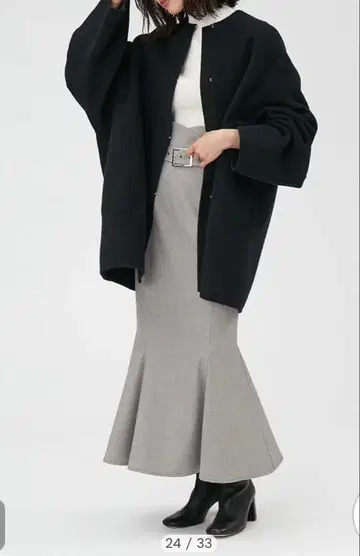 FRAY I.D 프레이아이디 스톨 리버 하프 코트