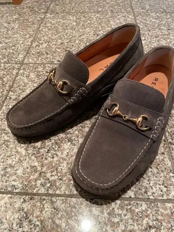 REGAL 53VR 로퍼 슬립온 스웨이드 차콜 그레이 상자 없음