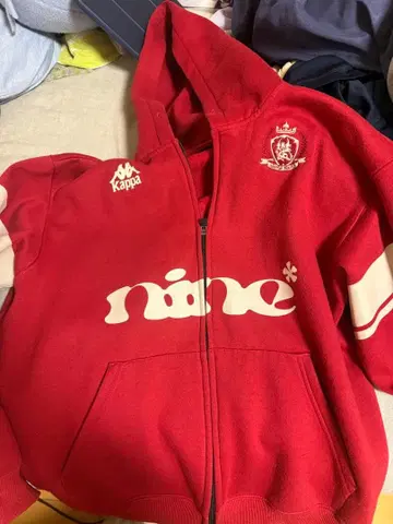 Kappa 빨간색 풀 집업 후드티 90, kappa와 9090의 콜라보