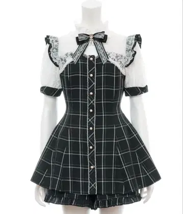 소매 레이스 & 볼레로풍 반팔 셋업