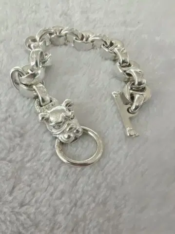 실버 925 강아지 모티브 체인 팔찌