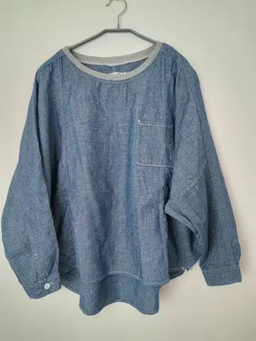 NATURAL LAUNDRY 데님 블루 블라우스 사이즈 2