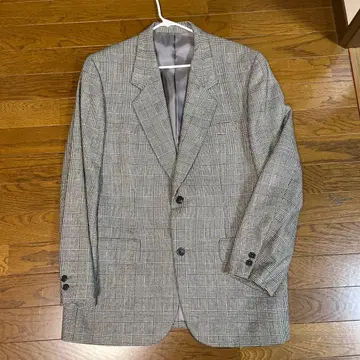 타케오 키쿠치 체크 무늬 비즈니스 정장