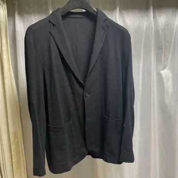 블랙 울 자켓 가디건 L 사이즈