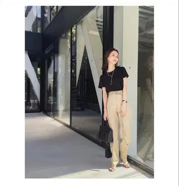 louren 테이퍼드 데님 팬츠 아이보리