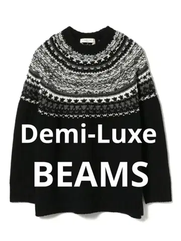 Demi-Luxe BEAMS 자카드 빅 실루엣 풀오버 니트