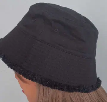 프린지 버킷햇 블랙
