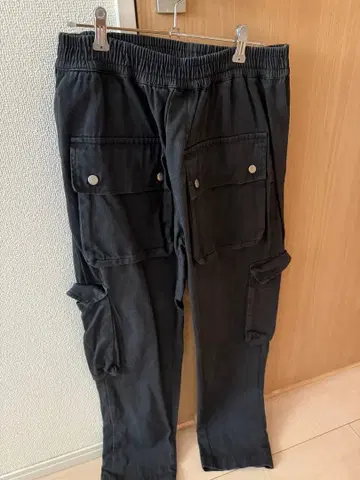 RHUDE 블랙 카고 팬츠 L