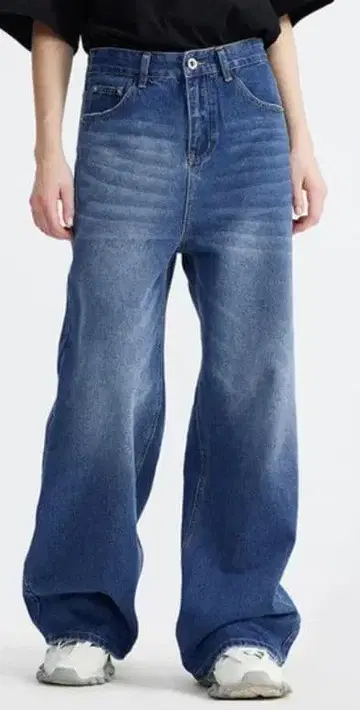 CORPUS TOKYO 와이드 배기 데님 팬츠 블루