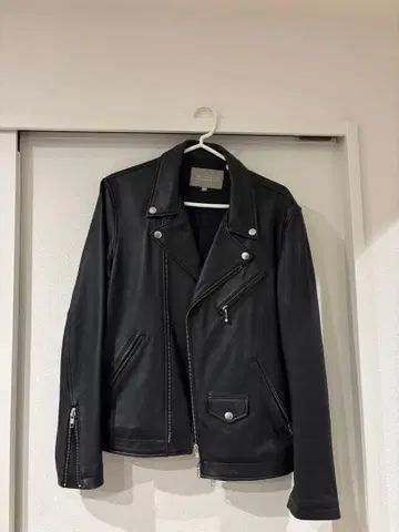 블랙 더블 라이더 자켓