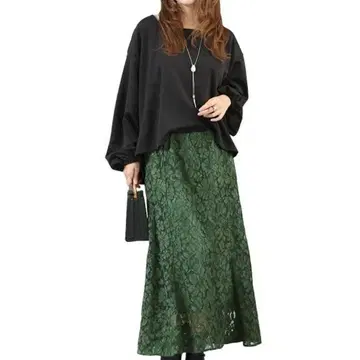 골드 재팬 레이스 도킹 머메이드 원피스 빅 사이즈 3L