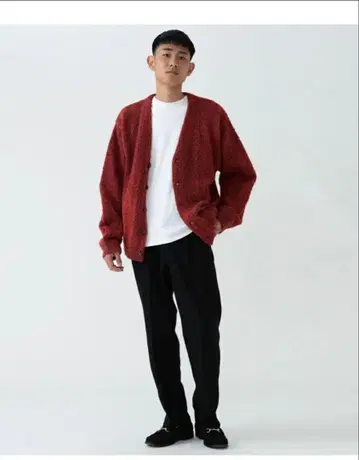 BEAMS / 부클레 니트 가디건 BEAMS MEN