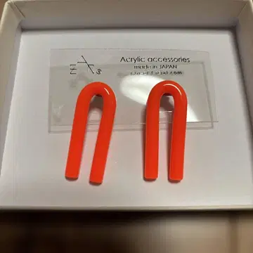 sAn 아크릴 귀걸이 오렌지 한정판