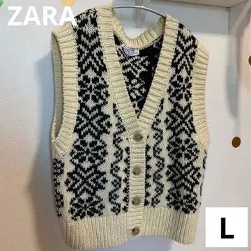 ZARA 니트 베스트 노르딕 L