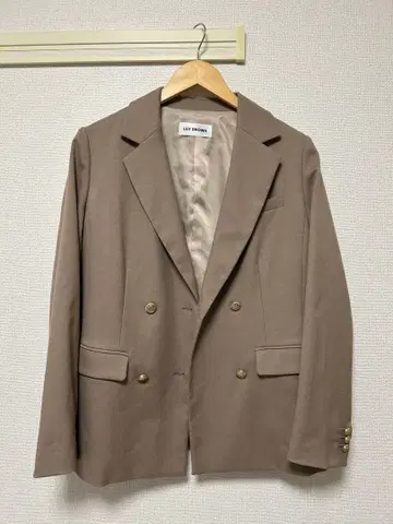 LILY BROWN 베이지 더블 브레스트 자켓 ONE SIZE