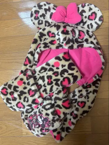 미니 머플러 팬 캡 레오파드 무늬